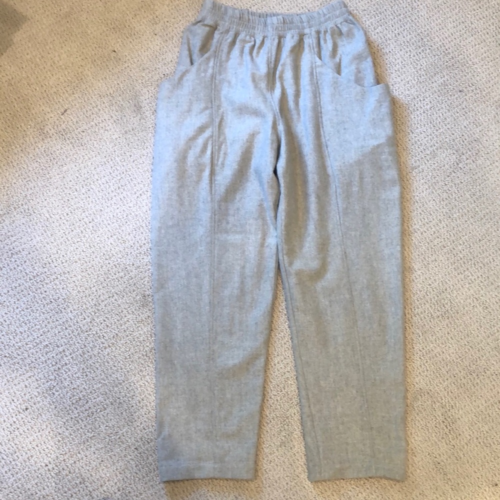 Elizabeth Suzann Clyde pant in light grey wool